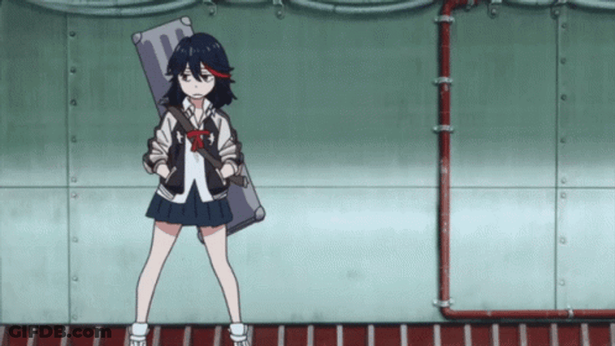 Kill La Kill Mako Mankanshoku Slipped GIF