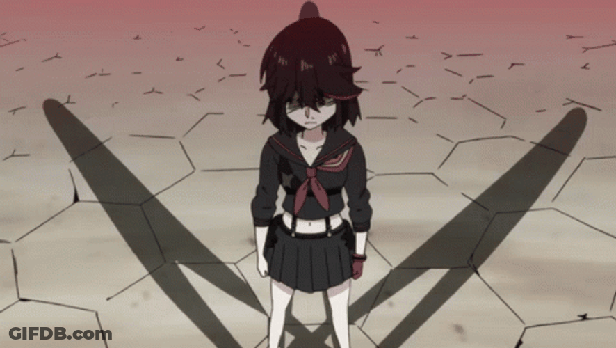 Kill La Kill Ryuko Bursting In Anger GIF
