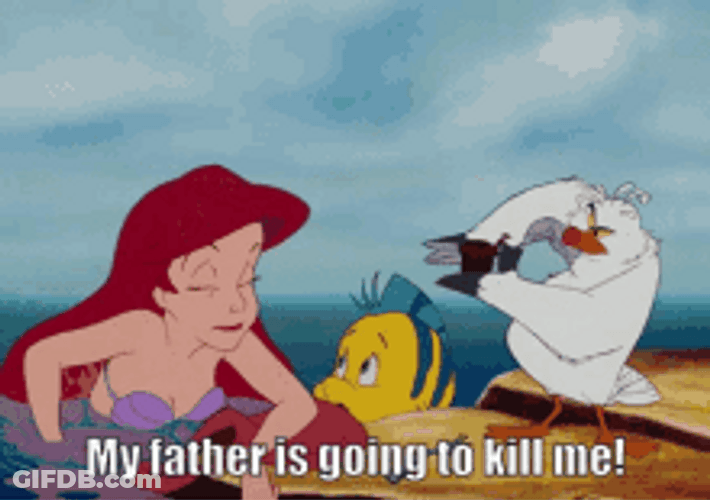 Kill Me Ariel Panicking Little Mermaid GIF
