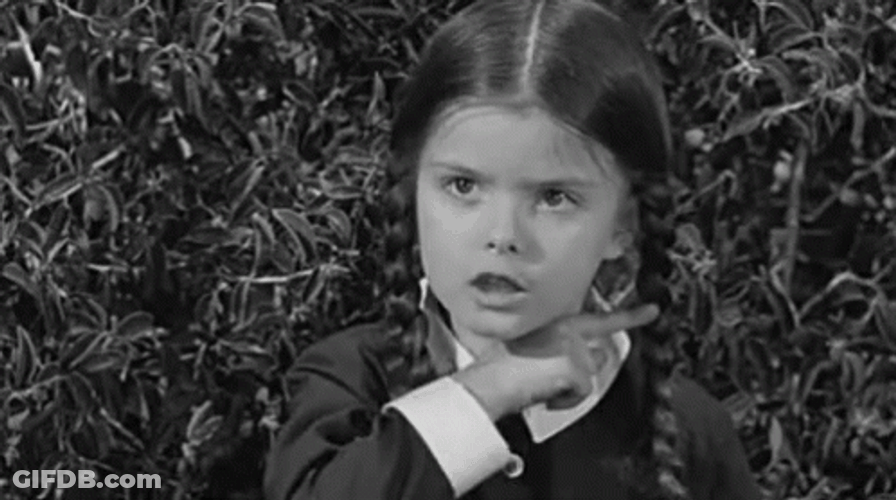 Kill Wednesday Addams Throat Slit Gesture GIF