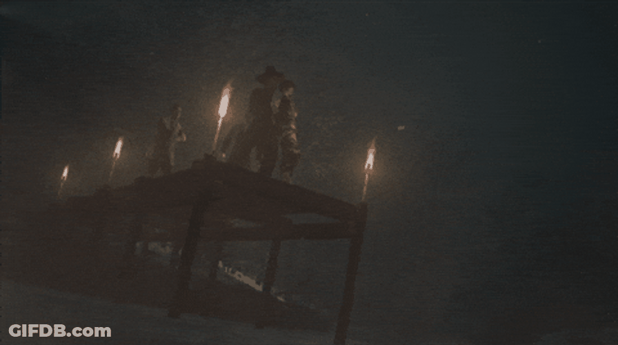 Killer Drowns Victim Pushing Over The Edge GIF