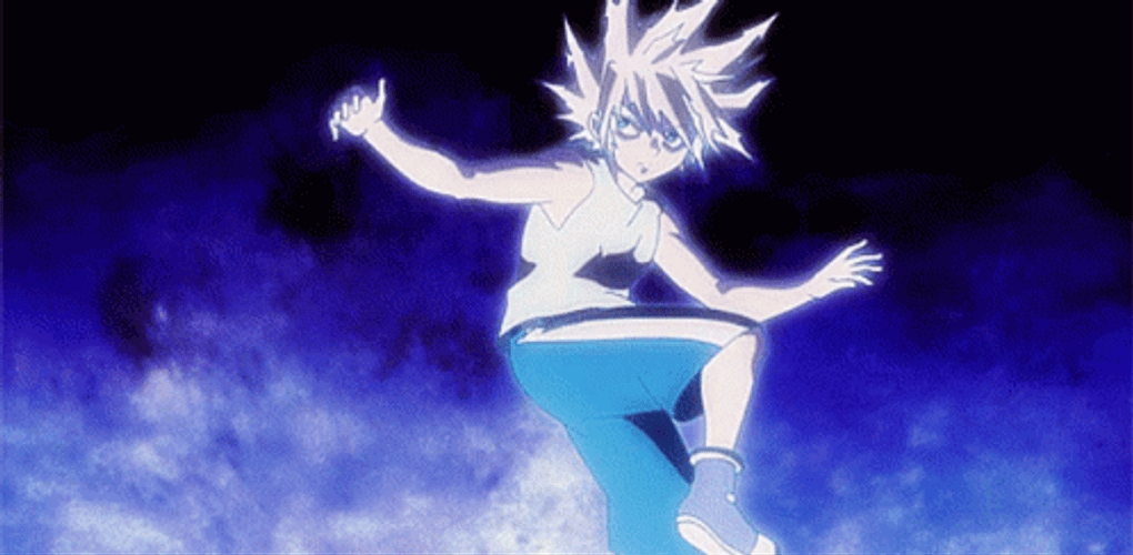 Killua Godspeed Spinning Kick GIF