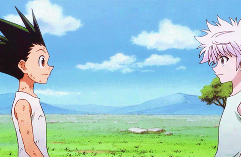 Killua Gon Fist Bump GIF