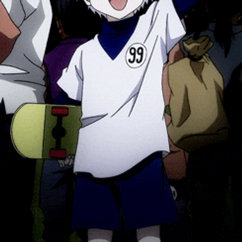 Killua Happy Kid Wave GIF