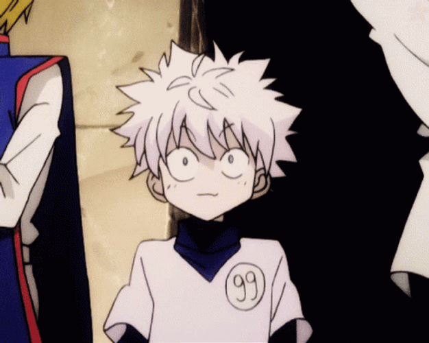 Killua Head Shake Shrug GIF
