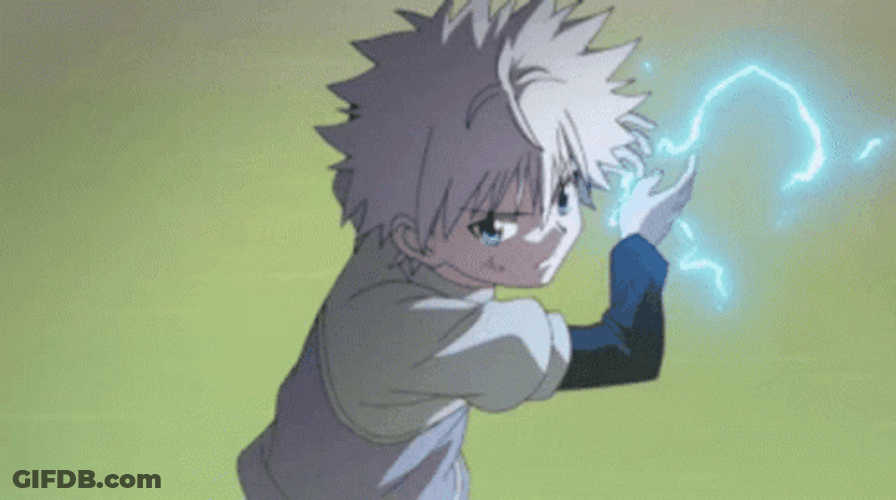 Killua Pfp Electric Attack GIF