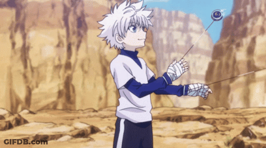 Killua Pfp Playing Yoyo GIF