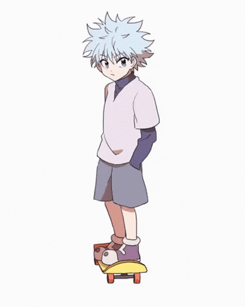 Killua Skateboarding Boy GIF