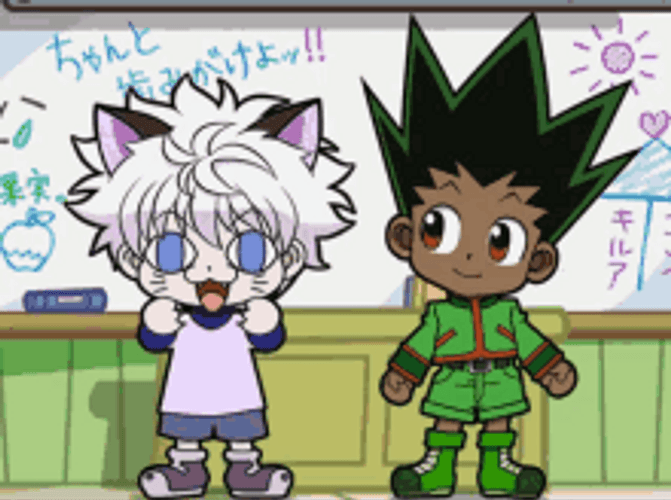 Killua Zoldyck As Cat With Gon Dog GIF