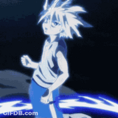 Killua Zoldyck Hunter X Hunter Godspeed Lightning Power GIF