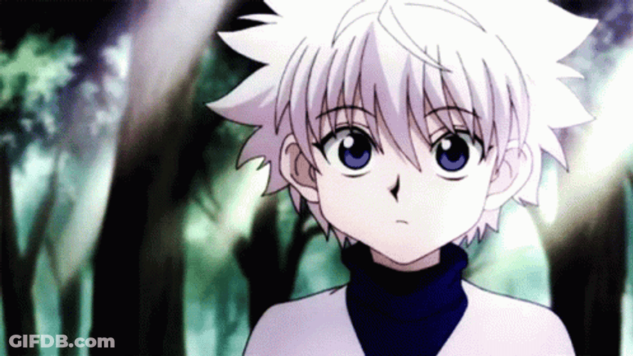 Killua Zoldyck Looking Innocent & Interested GIF