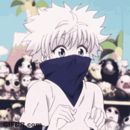 Killua Zoldyck Uncovering Face GIF