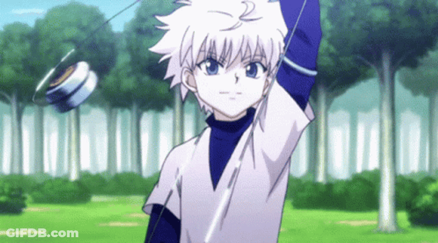 Killua Zoldyck Using Yoyo Attack GIF