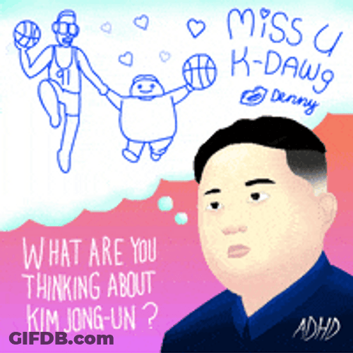 Kim Jong Un Miss You Cartoon GIF