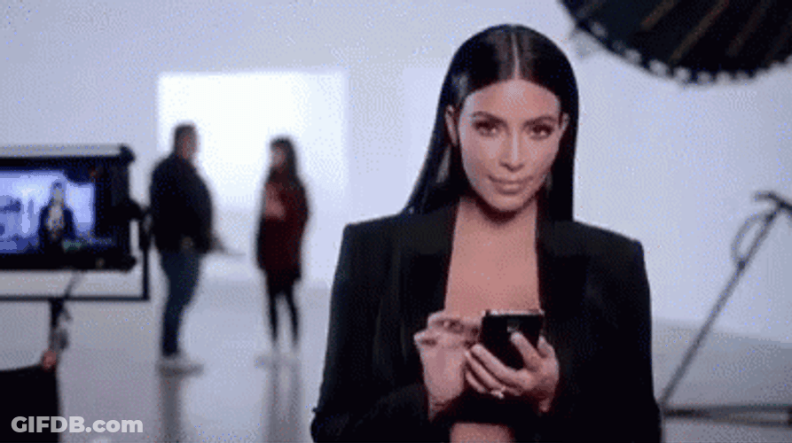 Kim K Beautiful Eyes And Wink GIF