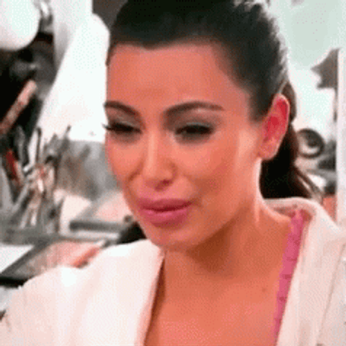 Kim K Crying Hard GIF
