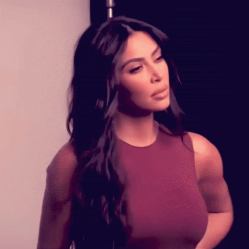 Kim K Serious Pose GIF