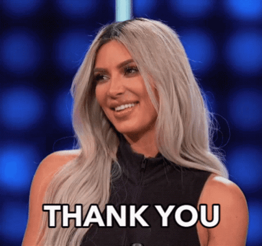 Kim K Thank You GIF