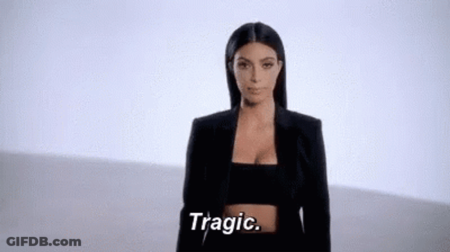 Kim K Tragic Walk GIF