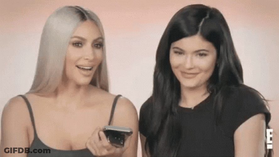 Kim K With Kylie Jenner GIF