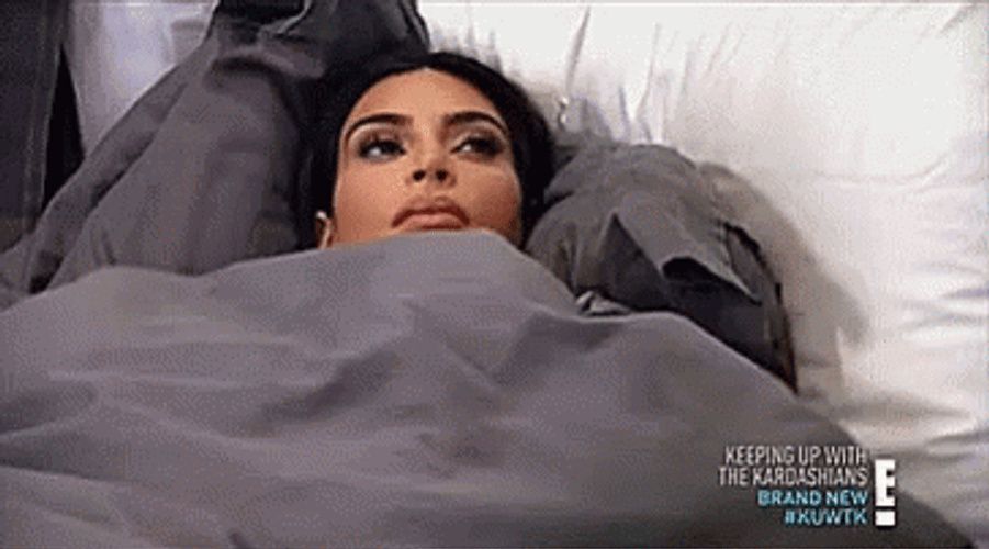 Kim Kardashian Bed Lazy GIF