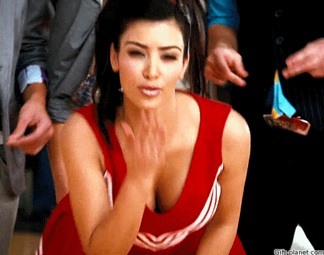 Kim Kardashian Blow Kiss GIF