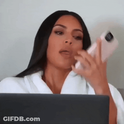 Kim Kardashian Doing Phone Call GIF