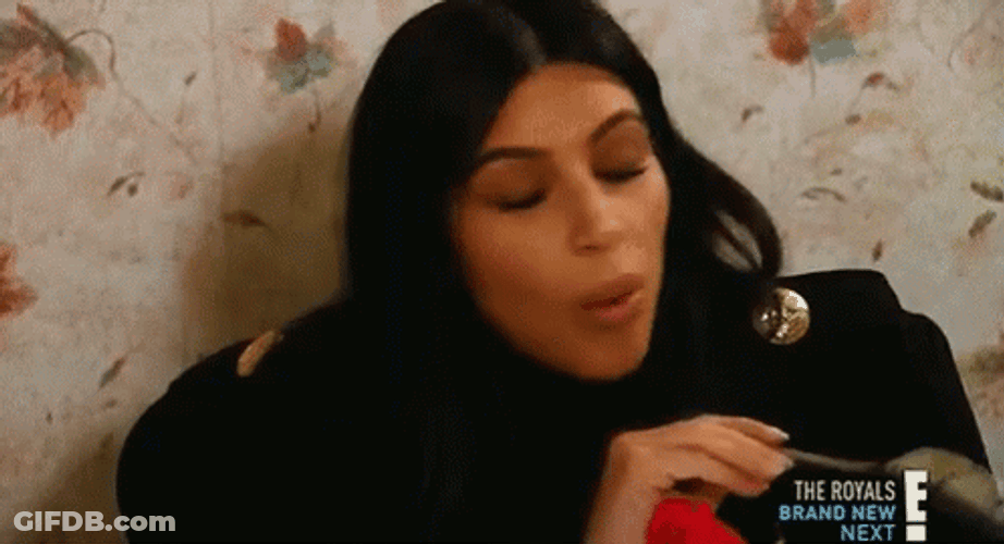 Kim Kardashian Eating GIF