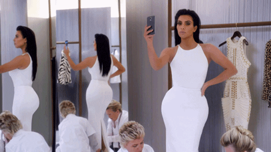 Kim Kardashian Fashion Selfie GIF