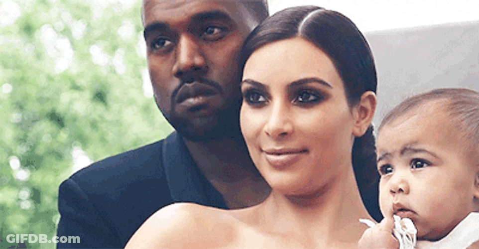 Kim Kardashian Kanye West Family GIF