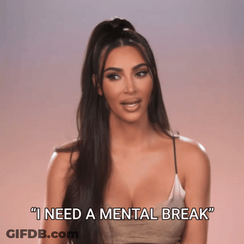 Kim Kardashian Mental Break GIF