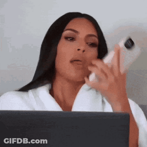 Kim Kardashian Phone Call GIF