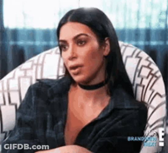 Kim Kardashian Pissed Eye Roll GIF