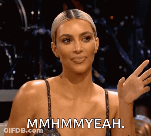 Kim Kardashian Saying Mmhmm Yeah GIF