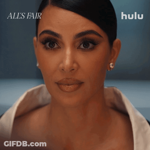 Kim Kardashian Says " Now Tell Us Your Story " In An Ad For All 'S Fair GIF