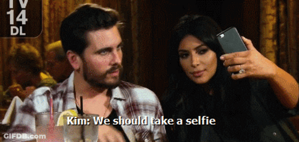 Kim Kardashian Selfie Picture GIF