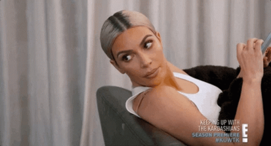 Kim Kardashian Shade Stare GIF