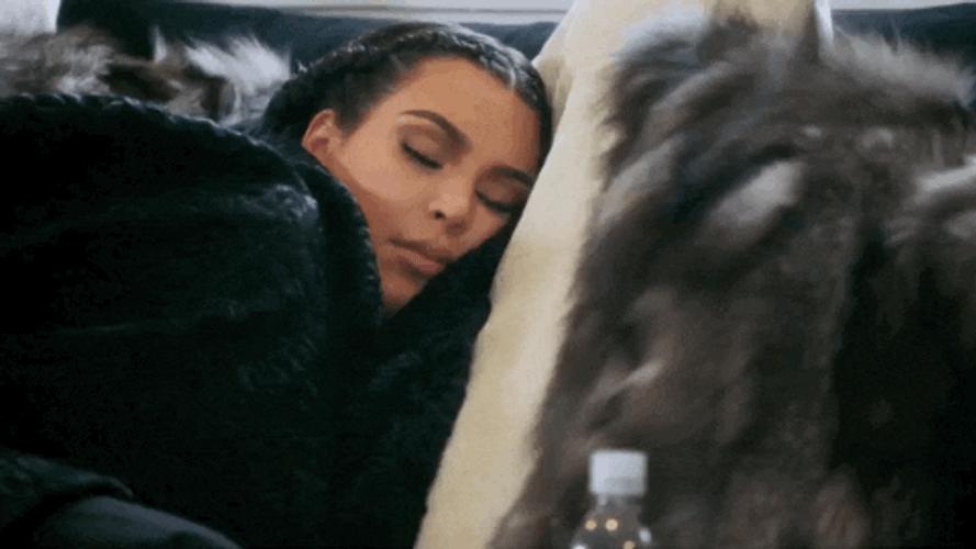 Kim Kardashian Sleeping GIF