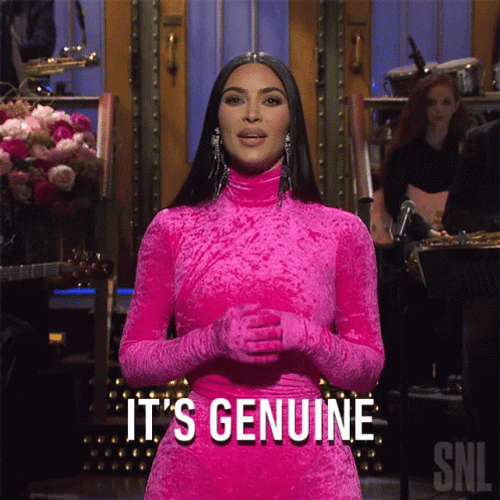 Kim Kardashian SNL Genuine GIF