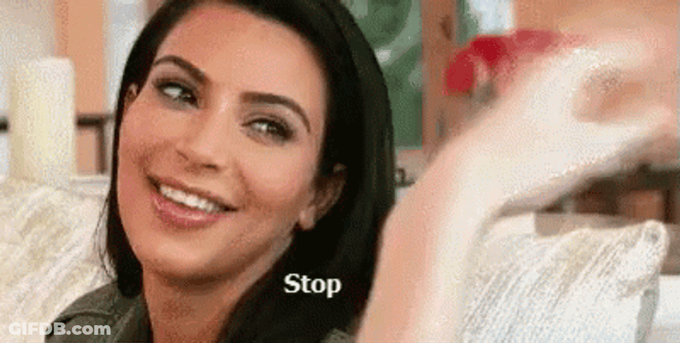 Kim Kardashian Stop Laughing GIF