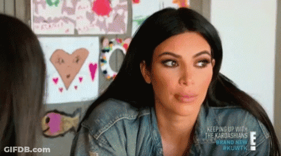 Kim Kardashian Unimpressed Whatever GIF
