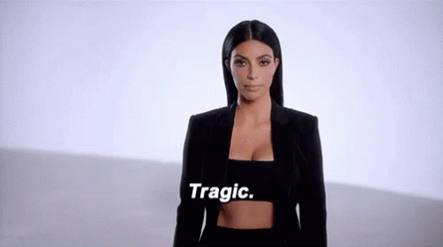 Kim Kardashian Walk Out Tragic GIF