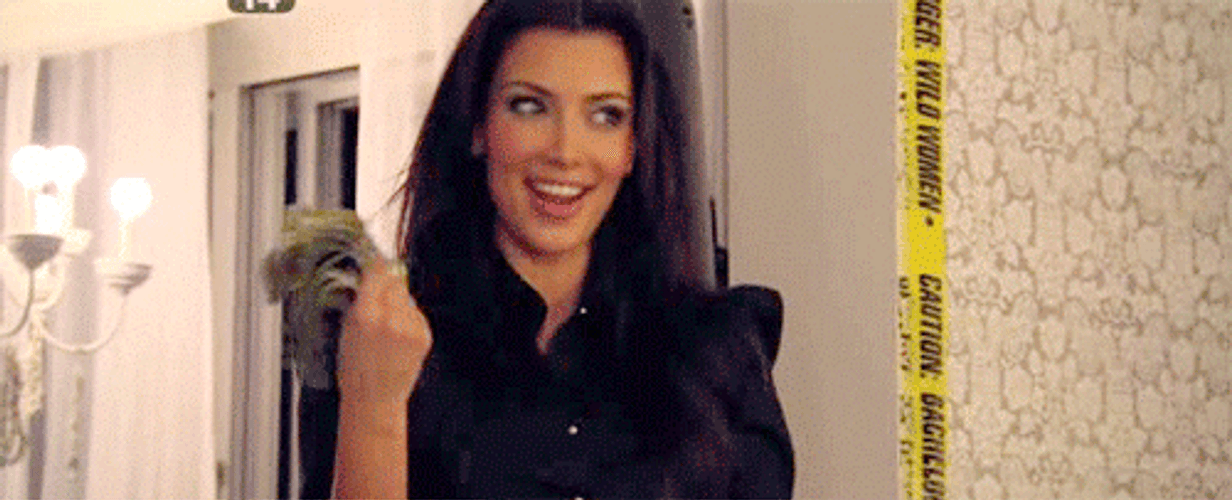 Kim Kardashian With Money GIF