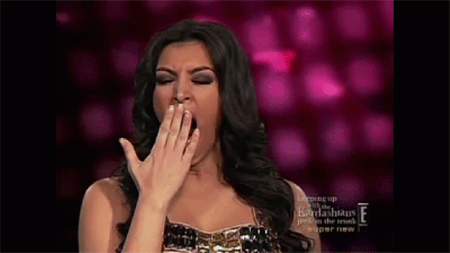 Kim Kardashian Yawn GIF