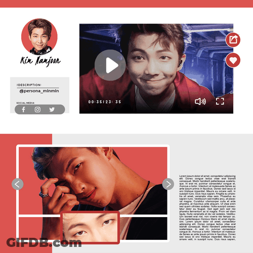 Kim Nam-Joon BTS Social Media Accounts GIF