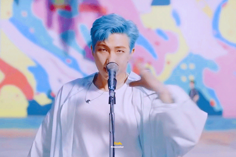 Kim Nam-Joon Singing GIF