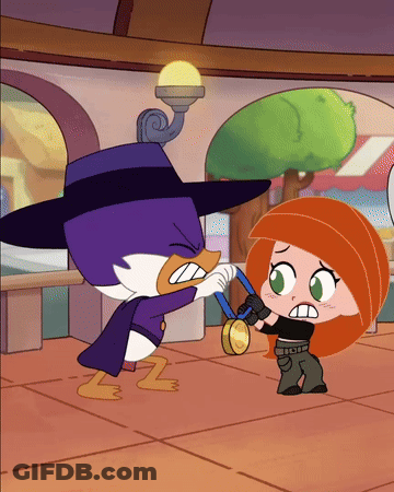 Kim Possible And Duck With Hat GIF