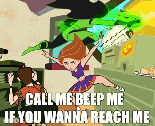 Kim Possible Call Me Beep Me If You Wanna Reach Me GIF