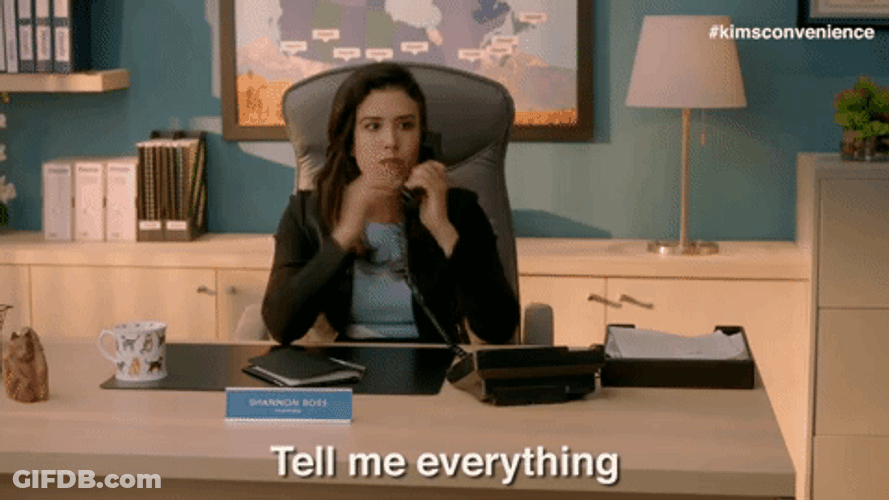 Kim's Convenience Shannon Hang Up Phone To Listen GIF