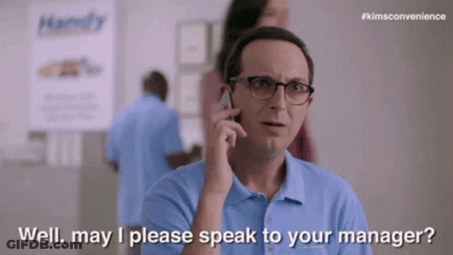 Kim's Convenience Terence Complaining Customer Service GIF